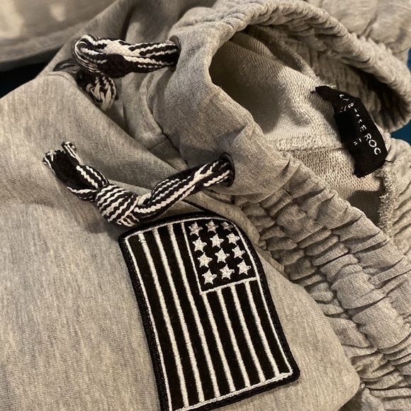 La Belle Roc Rocawear patch joggers  drop crotch pockets, drawstring sweatpants - Picture 15 of 15